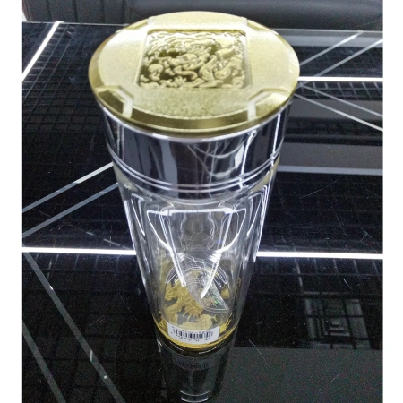 Double-layer glass cup, men's heat-insulating high-end cup with handle, crystal cup, office and business creative car portable water cup Double-layer glass cup, men's heat-insulating high-end cup with handle, crystal cup, office and business creative car portable water cup